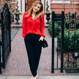 NEW • Madewell • Drawstring Track Trousers Black S